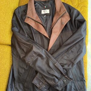 🤎 FLO Italian Leather Jacket | XXL | Made in Italy